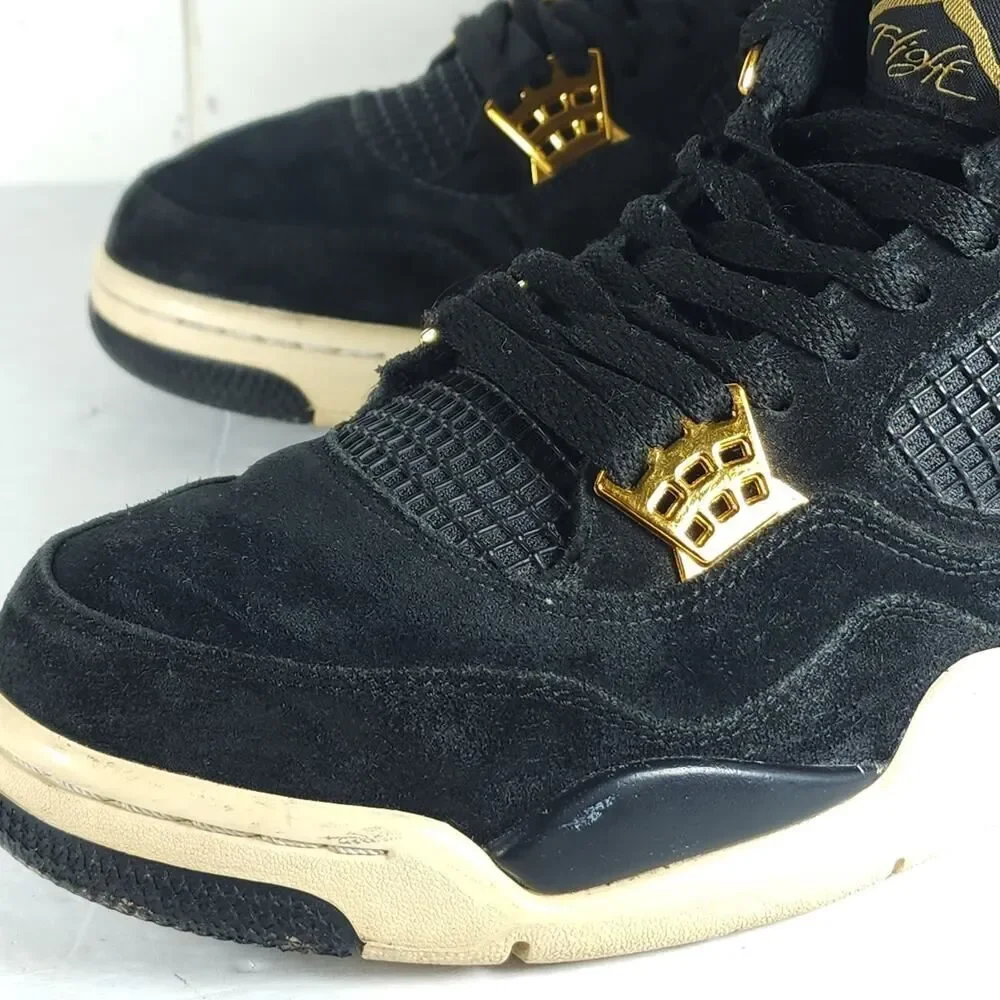 Nike Air Jordan Men’s Retro 4 Royalty 2016 US10,5 Suede Black Athletic Sneakers